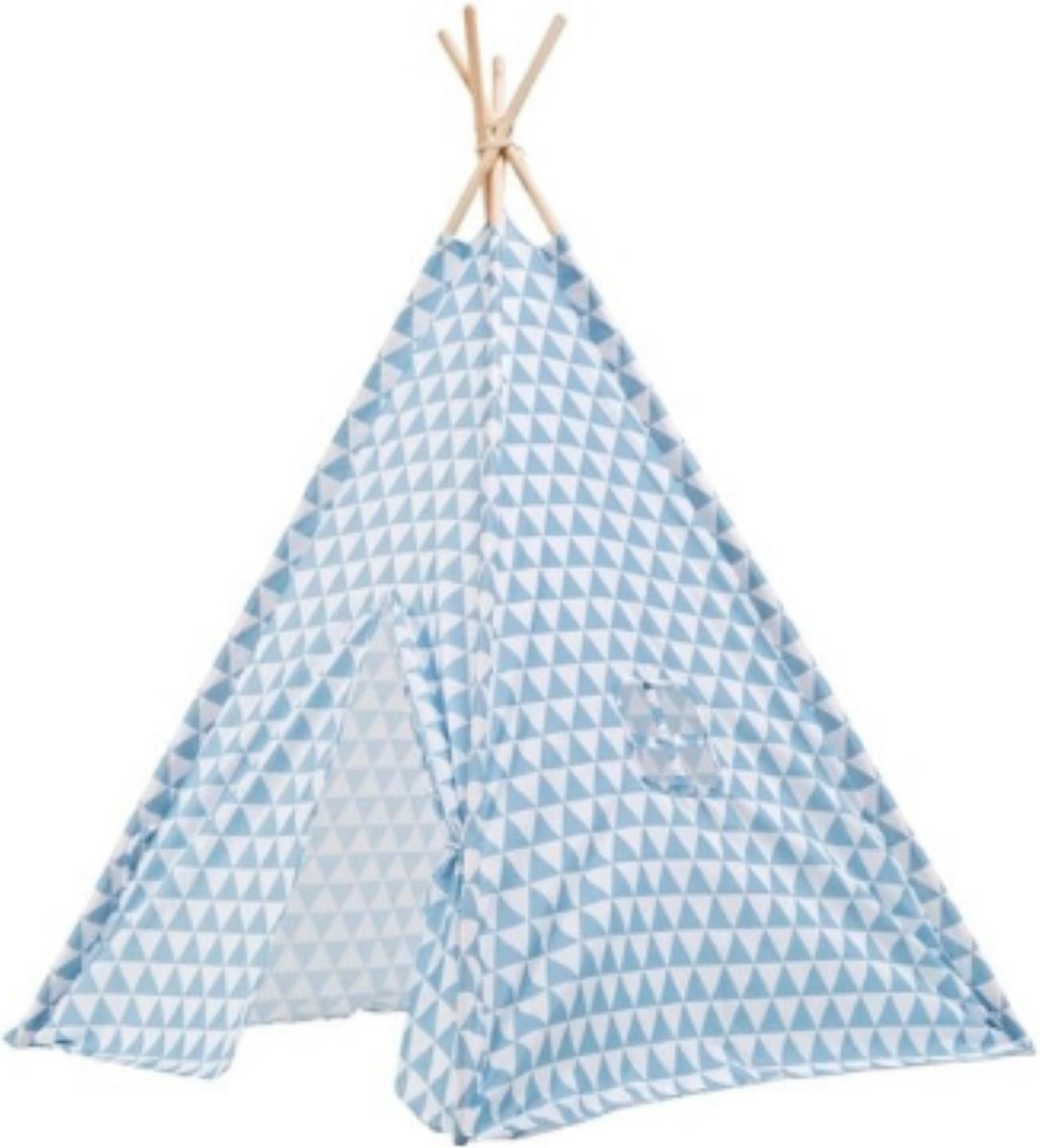 Lucys Living Luxe Tipi Tent TRIANGL blauw - 120 x 120 x 150 cm - wigwam speeltent - tipi tent kinderen - speeltent kinderen - jongens en meisjes - speelgoed